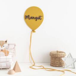 Children's Bedroom Nursery Name Balloon 3D Wall Art - thumbnail 1