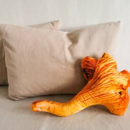 Mushroom Pillow Velvet For Woodland Nursery Decor, Fairy Plushie, Stuffie Gift First Time Mom - thumbnail 3