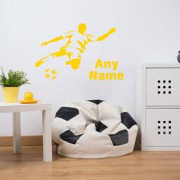 Personalized Football Wall Art Sticker Vinyl Decal, Modern Transfer - thumbnail 2