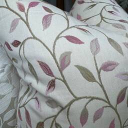 Voyage Cervino Fabric, Leaf Cushion Cover , Leaves Pillow Cover, Scatter Sofa Natural Pink Countryside Home - thumbnail 3