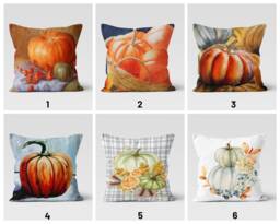 Halloween Pumpkin Throw Pillow Cover/Pumpkin Painting Case/Fall Trend Cover/Housewarming Autumn Cushion/Home Decor - thumbnail 1