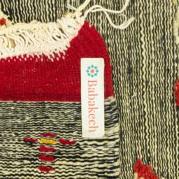 Grey Moroccan Kilim Rug Geometric Berber, Natural Wool Flatweave - thumbnail 4