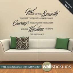 Serenity Prayer Wall Decal - Vinyl Quote For Home Decor - thumbnail 1