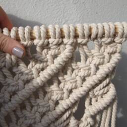 "Macrame Wall Hanging Modern Woven Cotton Entryway Decor - 15"" X 23" - thumbnail 4