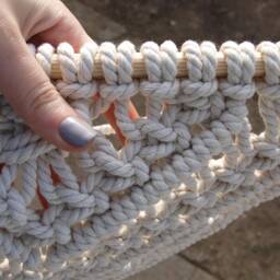 "Macrame Wall Hanging Modern Woven Cotton Entryway Decor - 15"" X 23" - thumbnail 3