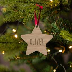 Personalised Name Ornament For Christmas Tree, Bauble Kids, Personalized Xmas Tree Decorations For Children, Unique Engraved