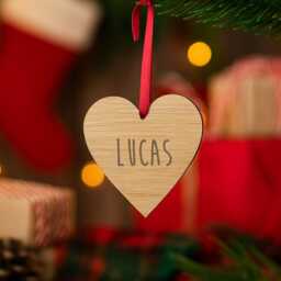 Personalised Name Ornament For Christmas Tree, Bauble Kids, Personalized Xmas Tree Decorations For Children, Unique Engraved - thumbnail 3