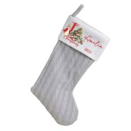 Personalised Baby My 1St Christmas Stocking Xmas Bunny Rabbit Boy First New Newborn Girl - thumbnail 2
