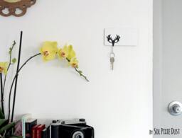 Deer Caribou Horn Silhouette Key Holder - Chain