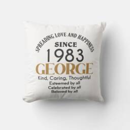 Personalised Cushion Cover Printed Gift Custom Made - Birthday Gifts For 20Th 30Th 40Th 50Th 60Th 70Th - thumbnail 3