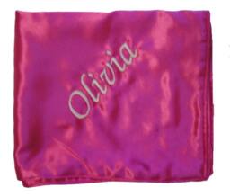 Satin Baby Blanket - Embroidered & Personalized With Child's Name