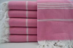"Turkish Blanket, Pink Blanket, Turkish Throw, 65""x91"