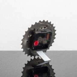 Bicycle Industrial Clock, Modern Metal Bike Steampunk Desk Clock Gift For Cyclist Or Mechanical Engineer - thumbnail 4