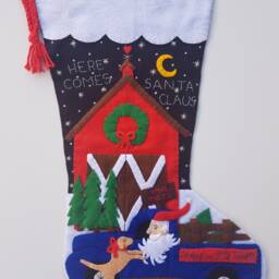 Here Comes Santa Claus Felt Christmas Stocking - Personalized - thumbnail 3