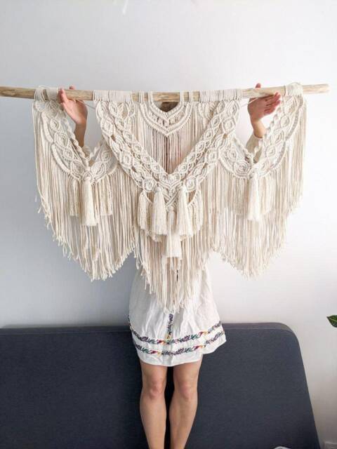 Tapestry Wall Hanging, Boho Decor, Bedroom Living Room Farmhouse Dining Wall Hanging Macrame, Art - image 1