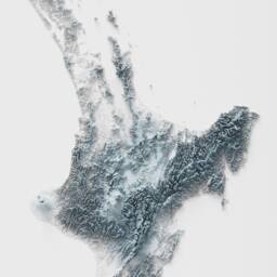 New Zealand Map - 2D Relief Art Gifts Southland -Otago Wellington Northland Aukland Walkato Nelson Chatham - thumbnail 2