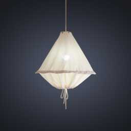 Cotton Hanging Lamp With Bag Shape. Size L - thumbnail 1