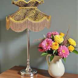 Traditional Leopard Print Fabric Table Lamp Shades Ceiling Light Pendants Bedside Lamps Floor Standard Lampshades - thumbnail 2