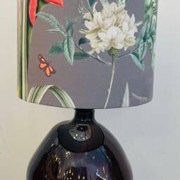 Handmade Recycled Glass Table Lamp With Linen Flex - Shade Not Included - thumbnail 4