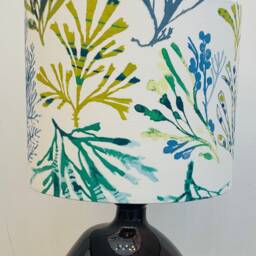 Handmade Recycled Glass Table Lamp With Linen Flex - Shade Not Included - thumbnail 3