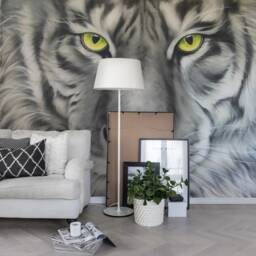 3D Tiger Head Wallpaper, Brick Wall Mural, Peel & Stick - thumbnail 3