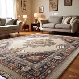 Handmade Wool Oushak Rug - Modern Floral Design, Pink & Blue - thumbnail 1