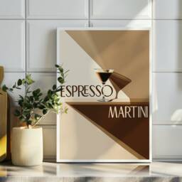 Espresso Martini Cocktail Print, Kitchen Bar Drink Poster, Home Accessories, Retro Alcohol Gift, Gift For Lover, Wall Art - thumbnail 3