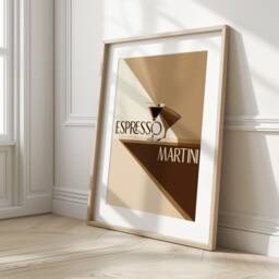 Espresso Martini Cocktail Print, Kitchen Bar Drink Poster, Home Accessories, Retro Alcohol Gift, Gift For Lover, Wall Art - thumbnail 2