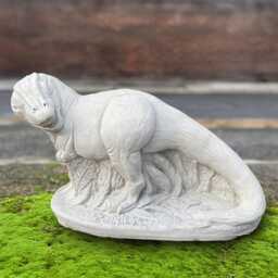 Tyrannosaurus Rex Statue Cement T - Sculpture Realistic Dinosaur Figurine Outdoor Concrete Dino Ornament Handcrafted Jurassic Decoration - thumbnail 1