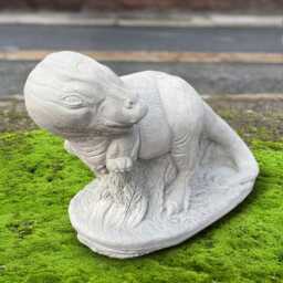Tyrannosaurus Rex Statue Cement T - Sculpture Realistic Dinosaur Figurine Outdoor Concrete Dino Ornament Handcrafted Jurassic Decoration - thumbnail 3