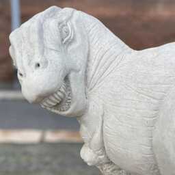 Tyrannosaurus Rex Statue Cement T - Sculpture Realistic Dinosaur Figurine Outdoor Concrete Dino Ornament Handcrafted Jurassic Decoration - thumbnail 2