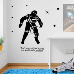 Astronaut Quote Armstrong Wall Stickers Decals Kids Decor Window Colourful A140 - thumbnail 3