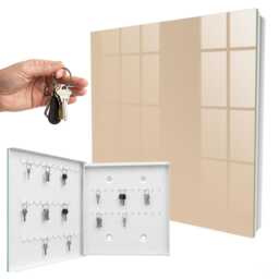 Beige Orange Wall Mounted Key Cabinet, Box For Wall, Minimalist Backgrounds & Patterns, Lovers Of Subtle Elegance - thumbnail 2