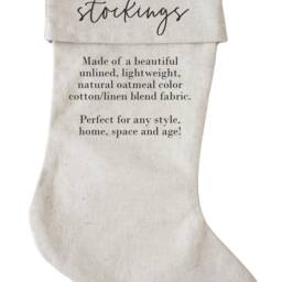 Personalized Christmas Stocking - Custom Name Linen Stockings Monogram Family Farmhouse - thumbnail 4