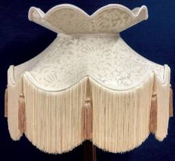Handmade Cream Victorian Lampshade Fringed Tassel Ceiling/Table Lamp - thumbnail 1