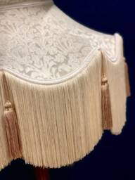 Handmade Cream Victorian Lampshade Fringed Tassel Ceiling/Table Lamp - thumbnail 3
