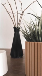 3D Printed Minimalist Flower Vase - 9 Inch Plant-Based Pla Vessel - thumbnail 1