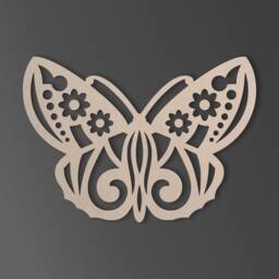 Tribal Butterfly Wooden Cutout Unfinished Mdf Wall Art Decor - thumbnail 2