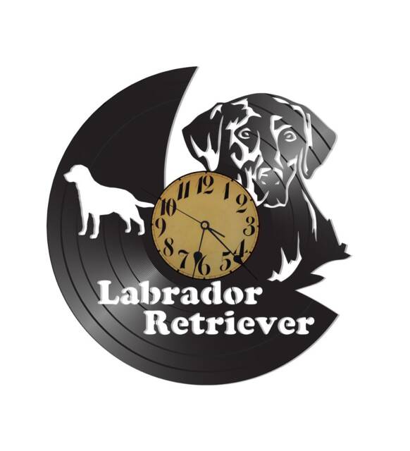 Free Shipping Labrador Retriever Dog Pet Themed Vinyl Album Record Clock Made in The > Usa - image 1