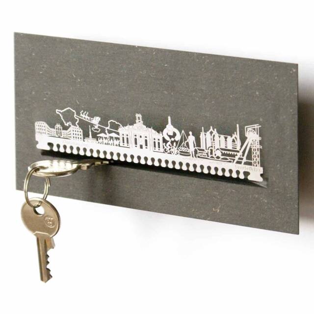 Saarbrucken Souvenir Gift Tube - Skyline Silhouette Design Perfect Saarland For Fans Ideal Or Present - image 1