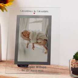 "Baby Photo Frame, New Gift, Personalised Daddy To, Mummy To, Grandparents, Sister, Brother, Auntie Or Uncle Keepsake 6x4"" Or 7x5" - thumbnail 3