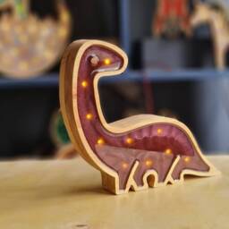 Adorable Dinosaur Night Light Cozy Small Lamp For Kids' Bedroom, Cute Dino Decor, Nursery Accessory - thumbnail 2