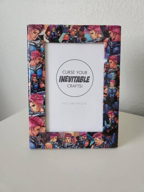 Overwatch Zarya Comic Book Decoupage 4x6 Picture Frame - image 1