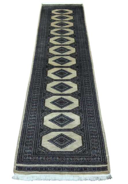 2.3x9 Beige Color Bokhara Rug - Runner Hallway Luxury Bukhara Fine Quality Woolen Afghan - image 1