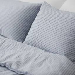Natural Linen Pillowcase With Stripes, Organic Pillow Cover Envelope Closure, Softened Case in Various Colors - thumbnail 3