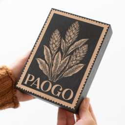 Paogo Floral Wall Art - Engraved Wood Lithograph Style Nature Illustration, Plant Flower Painting Mothers Gift, Vintage American Samoa - thumbnail 2