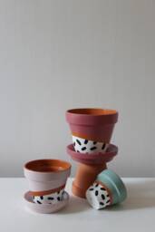 Hand Painted Terracotta Plant Pot Customizable With Drainage - thumbnail 1