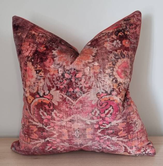 Linwood Omega Prints Genie Terracotta & Velvet Cushion Cover 43x43 cm - image 1