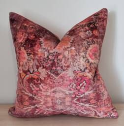 Linwood Omega Prints Genie Terracotta & Velvet Cushion Cover 43x43 cm