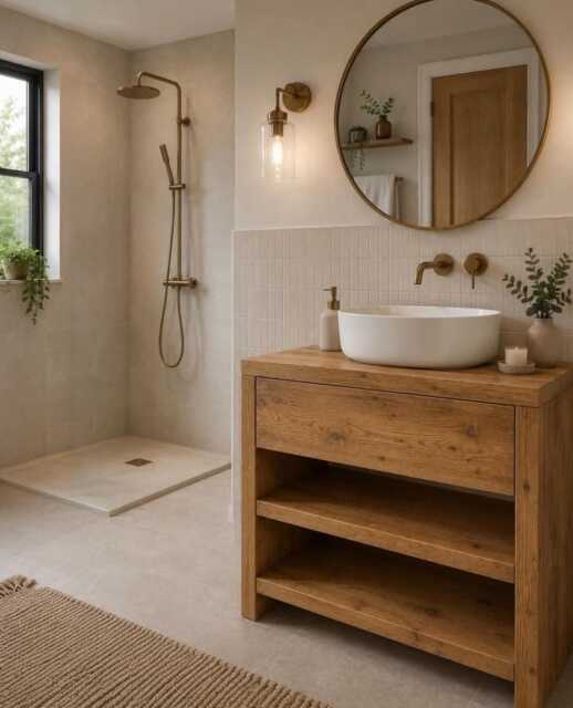 Rustic Bathroom Wash Stand Vanity Sink Unit Washstand Vanities - image 1